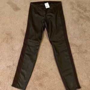 Brown Faux leather pants by H&M